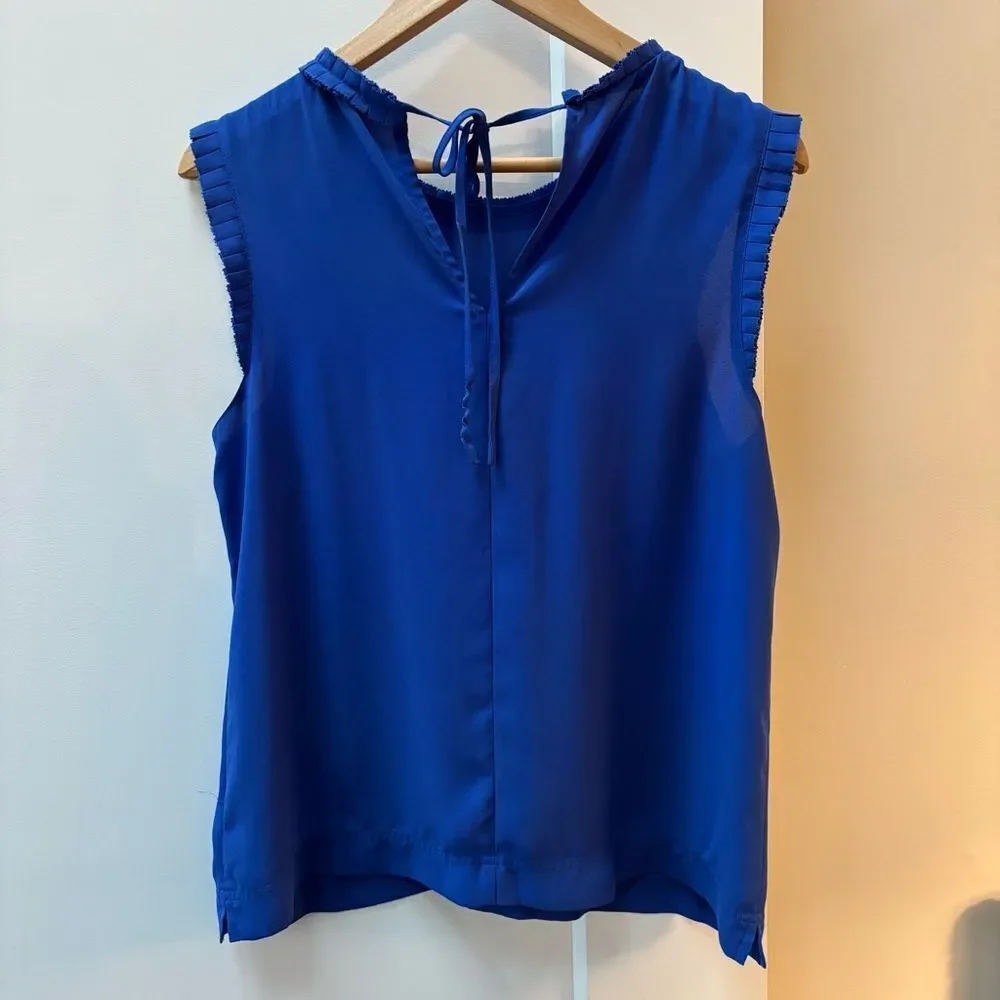 J.Crew Blue Sleeveless blouse woman’s size 8